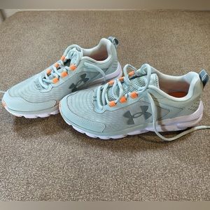 Under Armour Charged Assert 9 Marble Running Shoe Womens Size 9.5 Green EUC